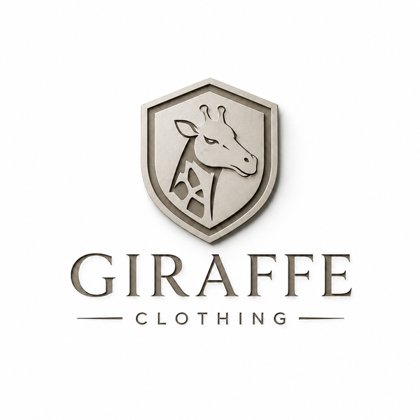 Logo of Giraffi Clothing with a giraffe design on a shield emblem.